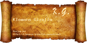 Klemens Gizella névjegykártya