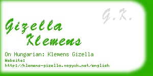 gizella klemens business card